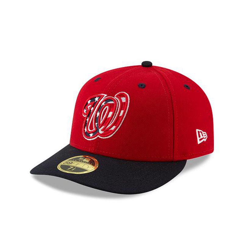 MLB Washington Nationals Authentic Collection Low Profile 59Fifty Fitted (XGM0691) - Red New Era Caps